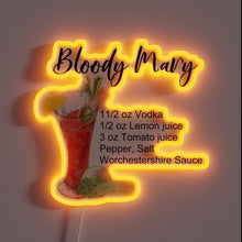 Charger l&#39;image dans la galerie, Colorful cocktail recipe art in bright RGB neon lights