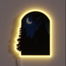 Charger l&#39;image dans la galerie, Twinkling Nighttime Sky with Vintage Whimsy and Shimmering Neon Lights