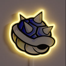 Charger l&#39;image dans la galerie, Blue spiny shell neon sign from Mario Kart.
