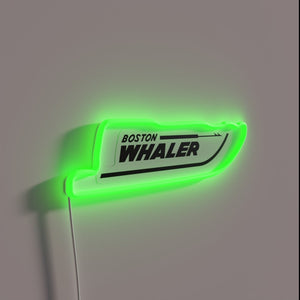 Vibrant RGB Neon Sign Featuring an Iconic Whale Boat Scene