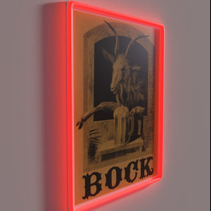 Glowing Beer Lover's Sign with Vibrant Red Green Blue Neon Colors