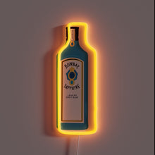 Charger l&#39;image dans la galerie, Glowing LED Neon Sign Featuring Vibrant Colors of Bombay Sapphire