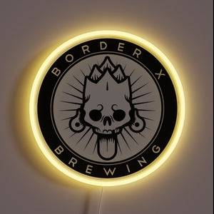 Edgy and bold, this neon sign captures the spirit of Border X Brewing — where culture and craft beer collide with attitude.