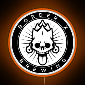 Border X Brewing RGB neon sign orange