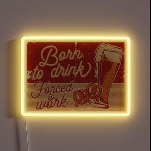 Rebellious Spirit Forced into Mundane Routine Glow in Dark Sign