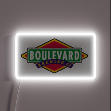 Charger l&#39;image dans la galerie, Elegant LED illuminated Boulevard logo in vibrant RGB neon lights