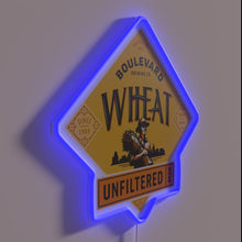 Charger l&#39;image dans la galerie, Boulevard Unfiltered Wheat Beer signage in vibrant RGB neon lighting