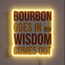 Charger l&#39;image dans la galerie, Whiskey Wisdom Illuminated Sign with Neon Lights and RGB Color Change