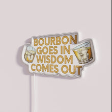Charger l&#39;image dans la galerie, Bourbon Wisdom Quotes Glowing LED Neon Bar Sign Wall Decoration