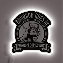Charger l&#39;image dans la galerie, RGB Neon Sign with Whiskey Barrel Inspired Motivational Saying