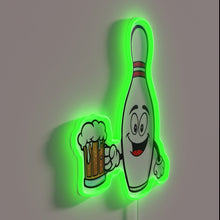 Charger l&#39;image dans la galerie, Neon RGB LED Bowling Themed Beer Sign for Bars and Clubs