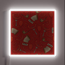 Charger l&#39;image dans la galerie, Traditional German-inspired neon sign with bratwurst music pattern design.
