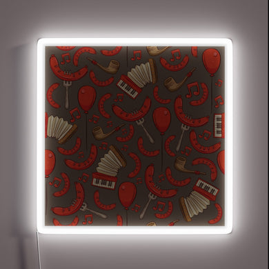 German-themed Oktoberfest celebration vibes in a colorful dark chocolate RGB sign