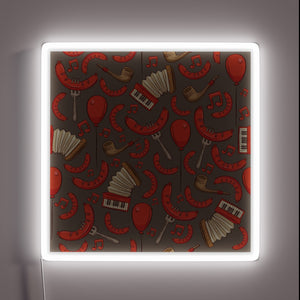 German-themed Oktoberfest celebration vibes in a colorful dark chocolate RGB sign