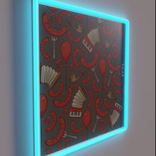 Charger l&#39;image dans la galerie, Vibrant Bratwurst and Music Oktoberfest Party Decorations Dark Neon Sign