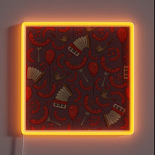 Charger l&#39;image dans la galerie, Vibrant Neon Sign Depicting Bratwurst and Musical Notes of Oktoberfest