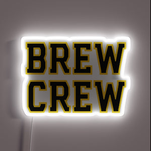 Brew Crew Bar Decor with Vibrant RGB Neon Lighting Accents