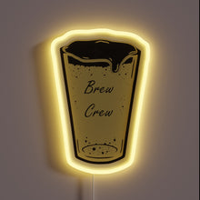 Charger l&#39;image dans la galerie, Add vibrant ambiance with this customizable Brew Crew LED sign.