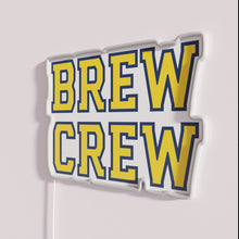 Charger l&#39;image dans la galerie, Unique Brew Crew White 2 LED Neon Bar Sign Decor