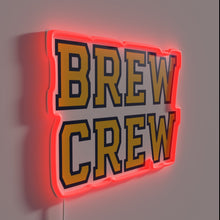 Charger l&#39;image dans la galerie, Vibrant &#39;Brew Crew&#39; neon light sign for home bars and kitchens.