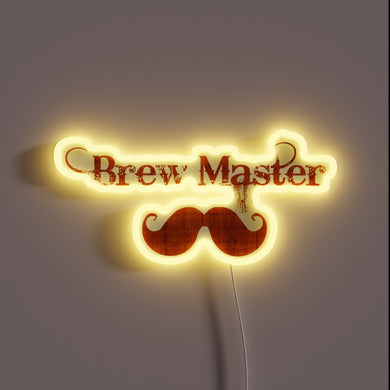 Brew Master 1 RGB Neon Sign with Modern Bar Decor