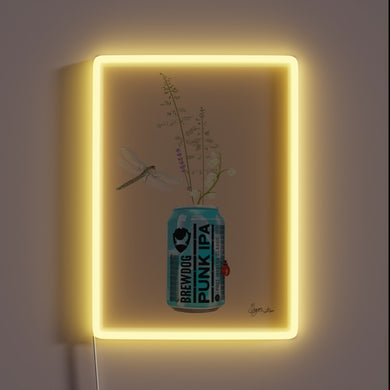 RGB neon sign featuring BrewDog's iconic Punk IPA logo