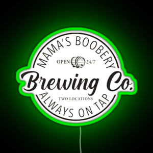 Brewing Co RGB neon sign green