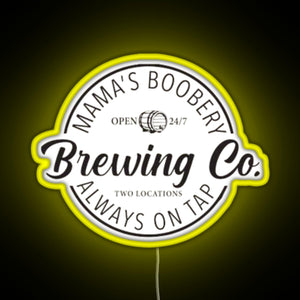 Brewing Co RGB neon sign yellow