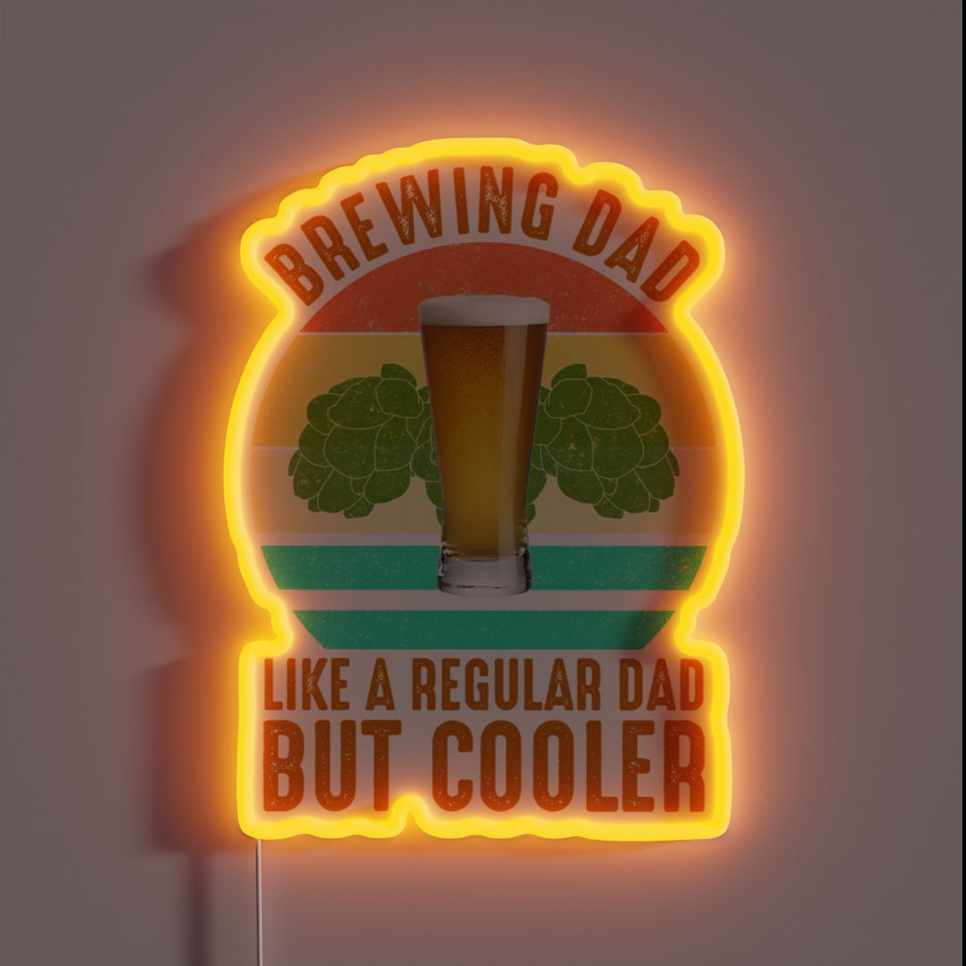 Dad Joke Alert: Brewing Dad with Cool RGB Neon Sign