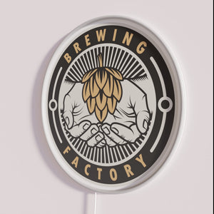 Vintage brewery mascot RGB LED lighted decorative neon sign artwork