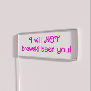 Vibrant Neon Sign for Home Bar Decor with Brewski Humor