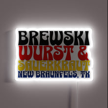 Charger l&#39;image dans la galerie, Neon Sign Advertisement for Brewski&#39;s Authentic German-Style Würst Haus Experience