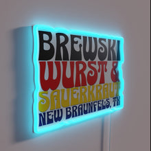 Charger l&#39;image dans la galerie, Vibrant Neon Sign Welcoming Customers to Brewski&#39;s German Beer Hall