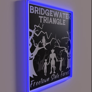 Mysterious Bridgewater Triangle Freetown State Forest Legend Illuminated Sign