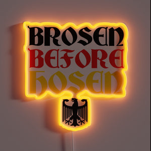Colorful Brosen Before Hosen Neon Sign with Dimmable RGB Lighting