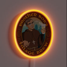 Charger l&#39;image dans la galerie, RGB Neon Sign Featuring Distressed Artwork of Brother Bob&#39;s Village Logo