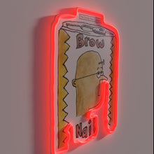 Charger l&#39;image dans la galerie, Indoor Neon Sign with Distressed Brown Ale Beer Font Design