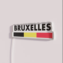 Charger l&#39;image dans la galerie, Brussels City Minimalist RGB Neon Sign with Distinctive Flag Design