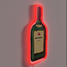 Charger l&#39;image dans la galerie, Vintage style illuminated &#39;Buchanan&#39;s Bottles&#39; bar and spirits advertising sign.