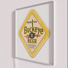 Charger l&#39;image dans la galerie, Brightly lit Buckeye green seal beer sign with vibrant RGB neon.