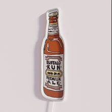 Charger l&#39;image dans la galerie, Neon beer bar decor featuring Buffalo Run Amber Ale branding