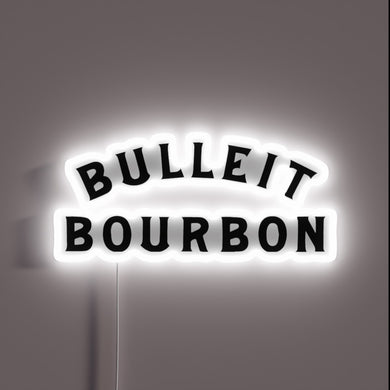 Bulleit Bourbon Whiskey Neon Sign with Vibrant Colorful RGB Lighting