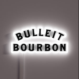 Bulleit Bourbon Whiskey Neon Sign with Vibrant Colorful RGB Lighting