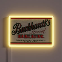 Charger l&#39;image dans la galerie, Eye-catching RGB neon beer sign with vintage Burkhardt&#39;s branding flair.