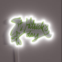 Charger l&#39;image dans la galerie, Luminous St. Patrick&#39;s Day Decor with Vibrant Neon Calligraphy Letters
