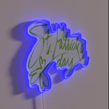 Charger l&#39;image dans la galerie, Celebrate Irish Heritage with Vibrant RGB Neon Calligraphy Lettering Sign