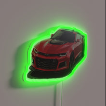 Charger l&#39;image dans la galerie, Vibrant Chevrolet Camaro RGB Neon Sign for Automotive Enthusiasts Display.