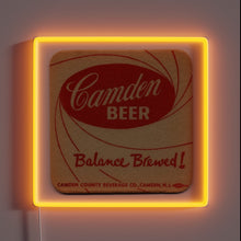 Charger l&#39;image dans la galerie, Neon beer sign featuring iconic Camden Brewery colors in RGB
