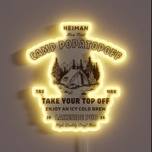 Charger l&#39;image dans la galerie, RGB Glowing Neon Sign for Camp Popatopoff&#39;s Lakeside Pub Ambiance