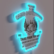 Charger l&#39;image dans la galerie, Welcome to Camp Popatopoff&#39;s Cozy Lakeside Pub Under Neon Lights